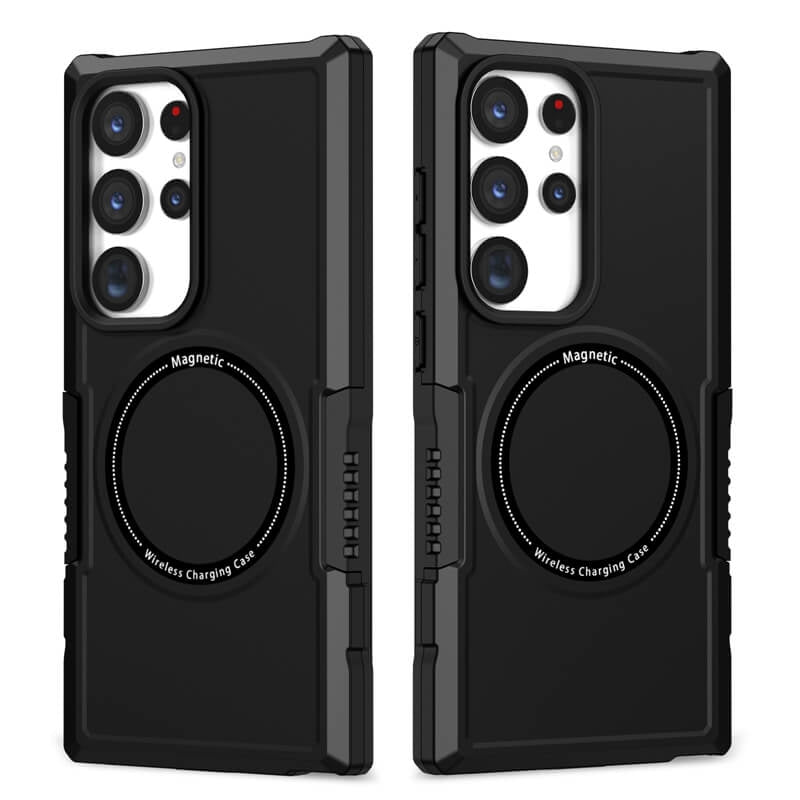 Wholesale High Quality TPU Magnetic Armor Shockproof Wireless Charging Phone Case For Samsung S23 Ultra 