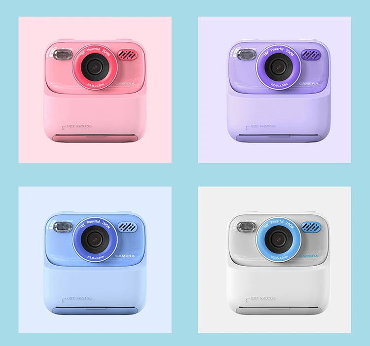 Máy Ảnh In Ảnh Nhanh Trẻ Em P79 Ống Kính Kép 1080P