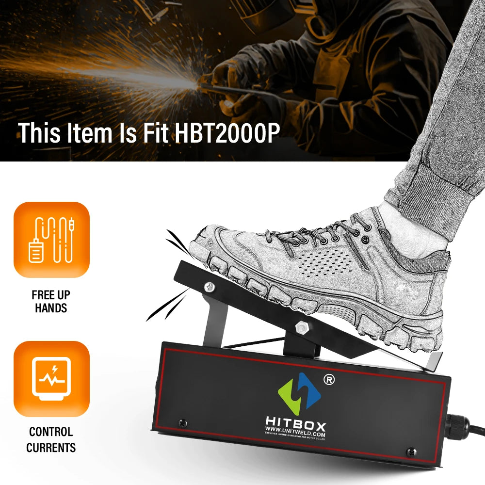 Bàn Đạp TIG HITBOX HBT2000 Pro cho Máy Hàn IGBT - Daisan Mart