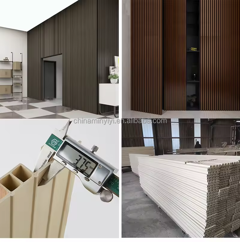 Modern, smooth 3D wood plastic composite panels 