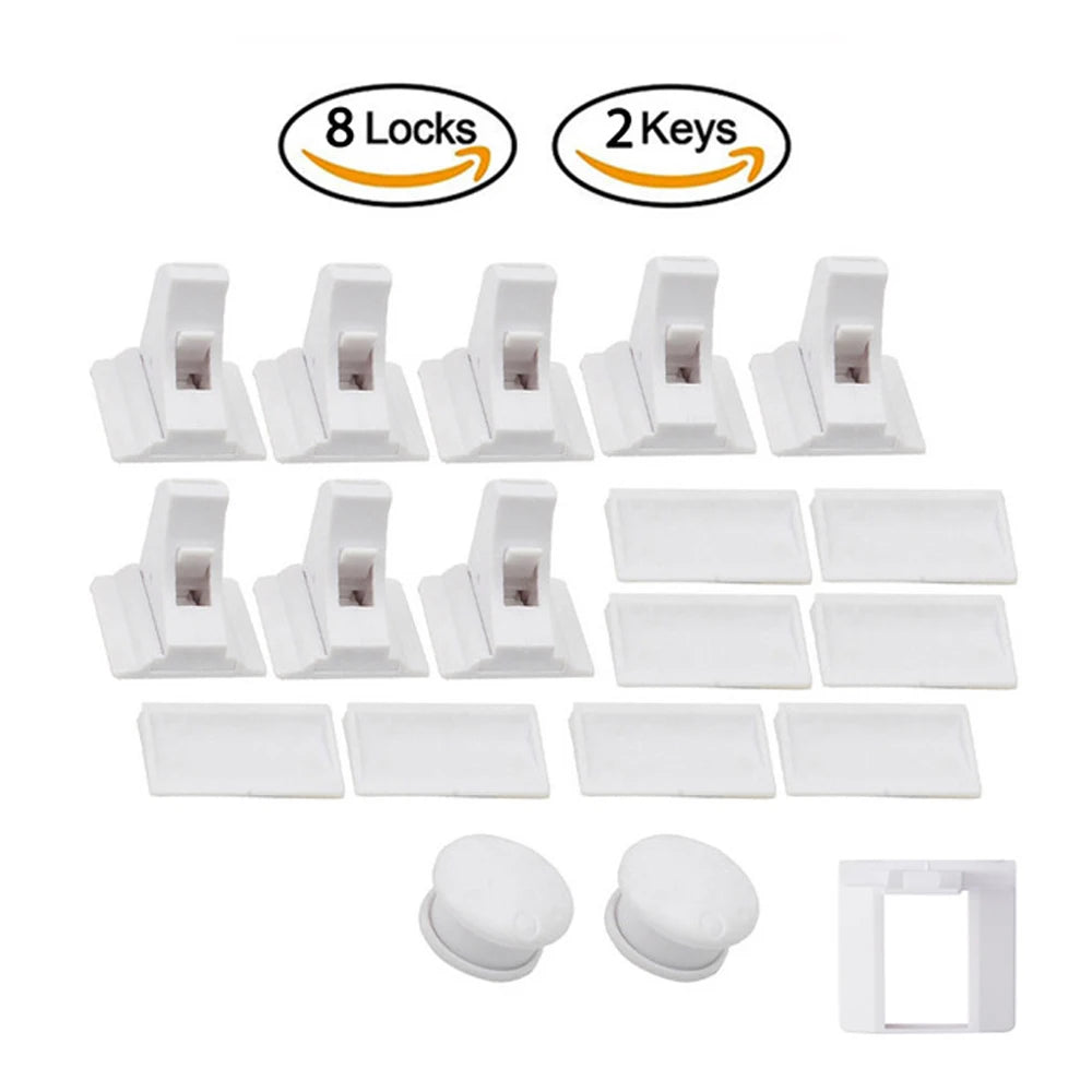 Baby Safety Lock Invisible Lock Kids Security Drawer Latch Cabinet Door Magnetic Child Safety Lock Limiter  Children Protection - Daisan Mart
