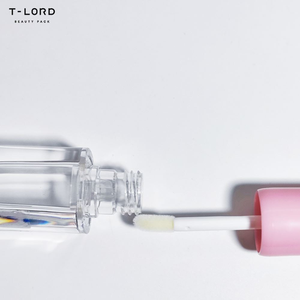 3.5ml Plastic Empty Lip Gloss Tube with Screw Cap, Refillable, Custom Pink, for Lip Care and Cosmetic Storage 