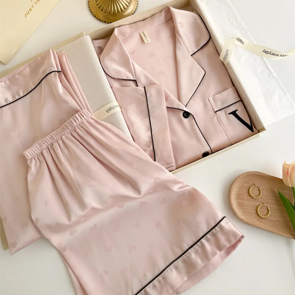 Bộ Đồ Ngủ Nữ Lụa Mát Ba Món Thời Trang Cao Cấp