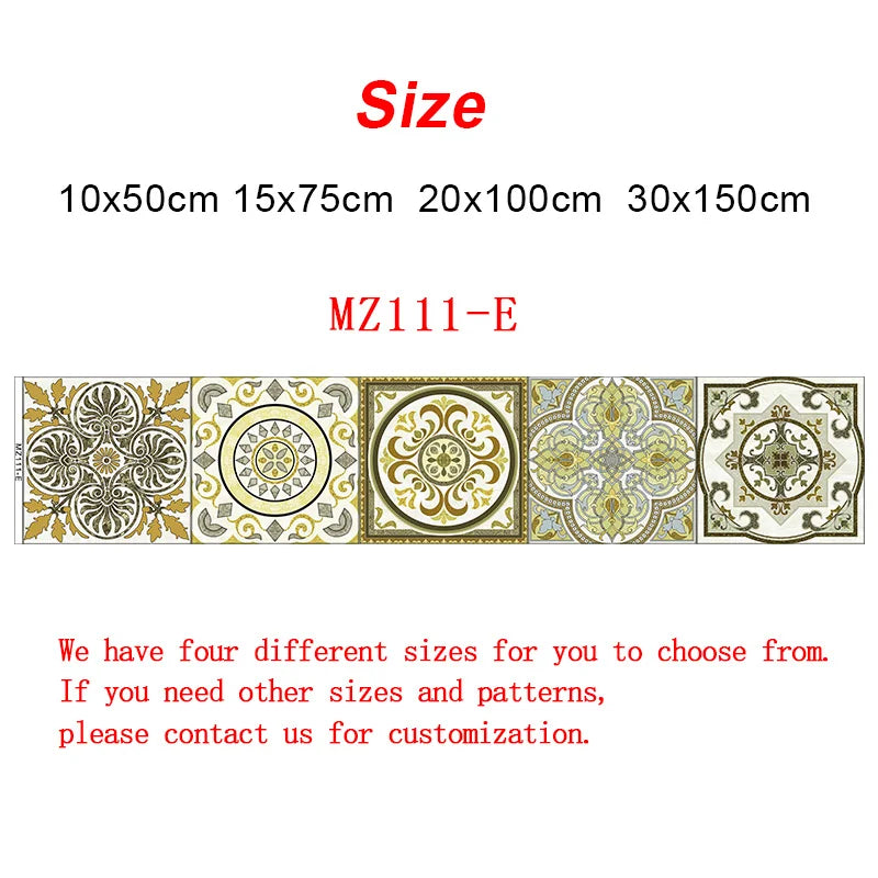 10/15/20/30cm Purple Retro Strip Tiles Wall Sticker Kitchen Stairs Tile Decoration Wallpaper Peel &amp; Stick Waterproof Art Mural