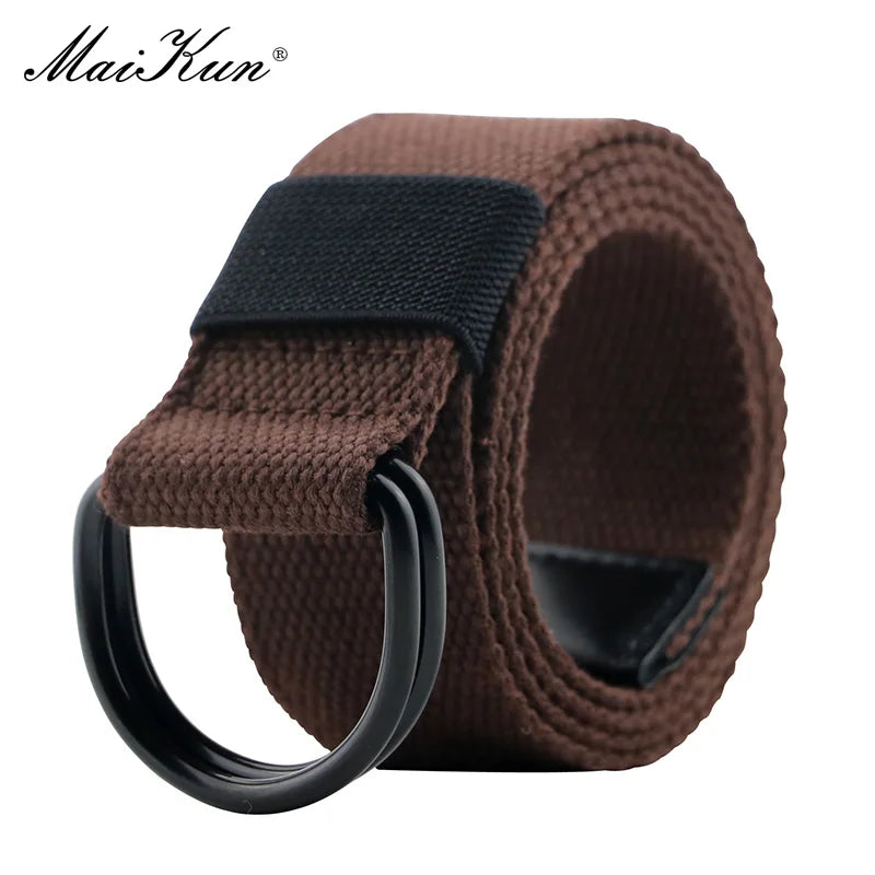 Maikun Unisex Double D-Buckle Canvas Belt