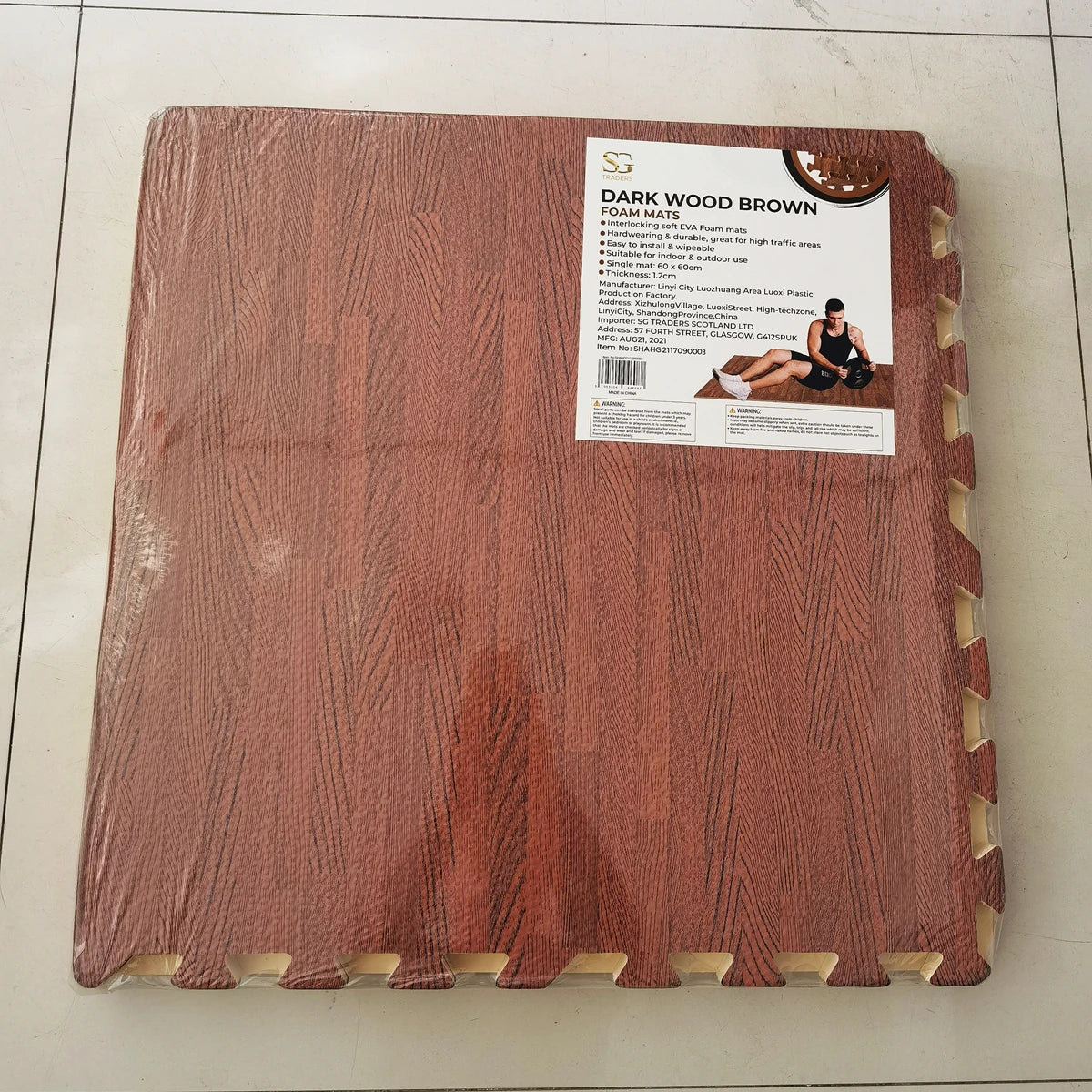 Wooden Grain Mats Foam Interlocking Mats Each Tile 1cm Thick Flooring Wood EVA Puzzle Mat - Daisan Mart