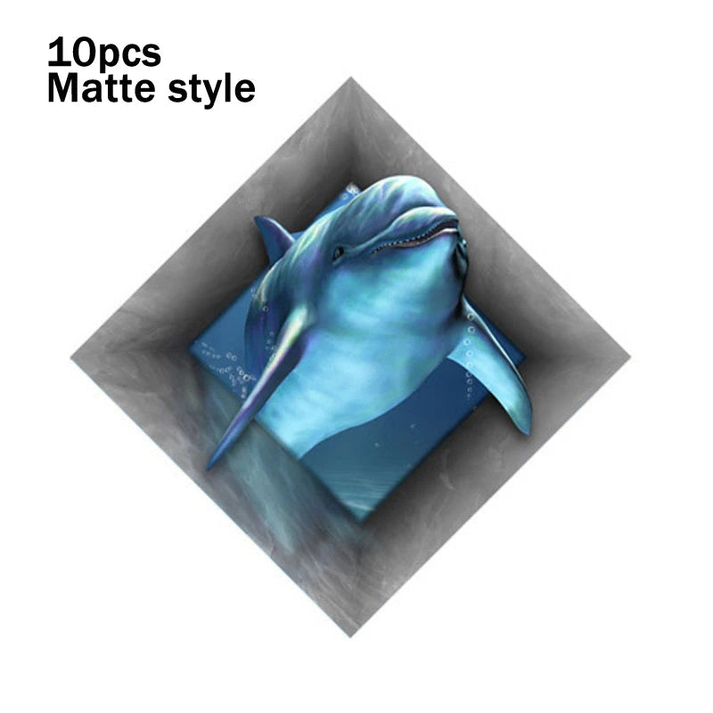 8cm Waterproof Wall Tiles - Set of 10 PVC Pieces