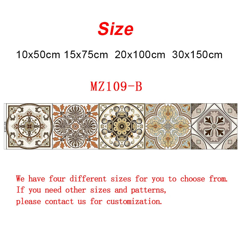 10/15/20/30cm Purple Retro Strip Tiles Wall Sticker Kitchen Stairs Tile Decoration Wallpaper Peel &amp; Stick Waterproof Art Mural