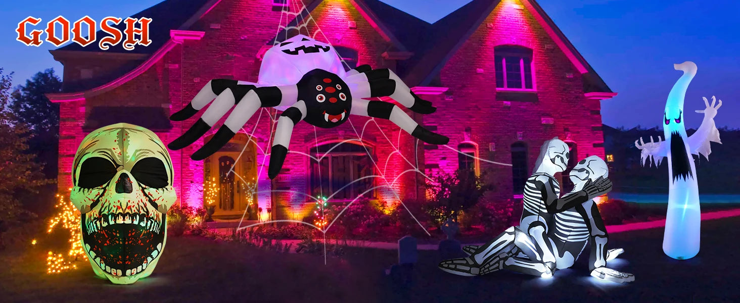 5FT LED Spider Lamp Unique Garden Halloween Decoration