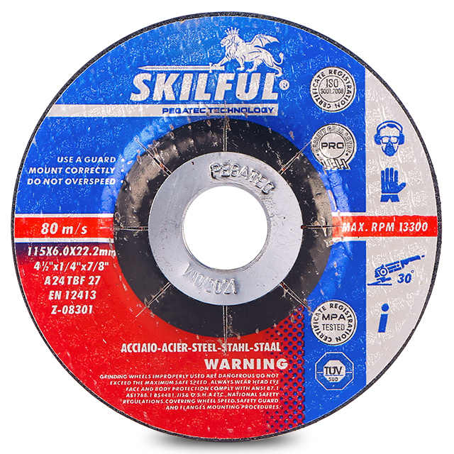 T27 4.5" Resin Bond Grinding Disc 115X6X22 for Metal 