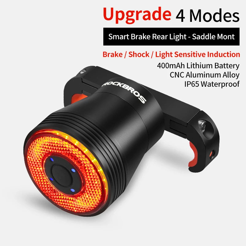 Đèn Hậu Xe Đạp Thông Minh ROCKBROS Q5 Chống Nước - Daisan Mart