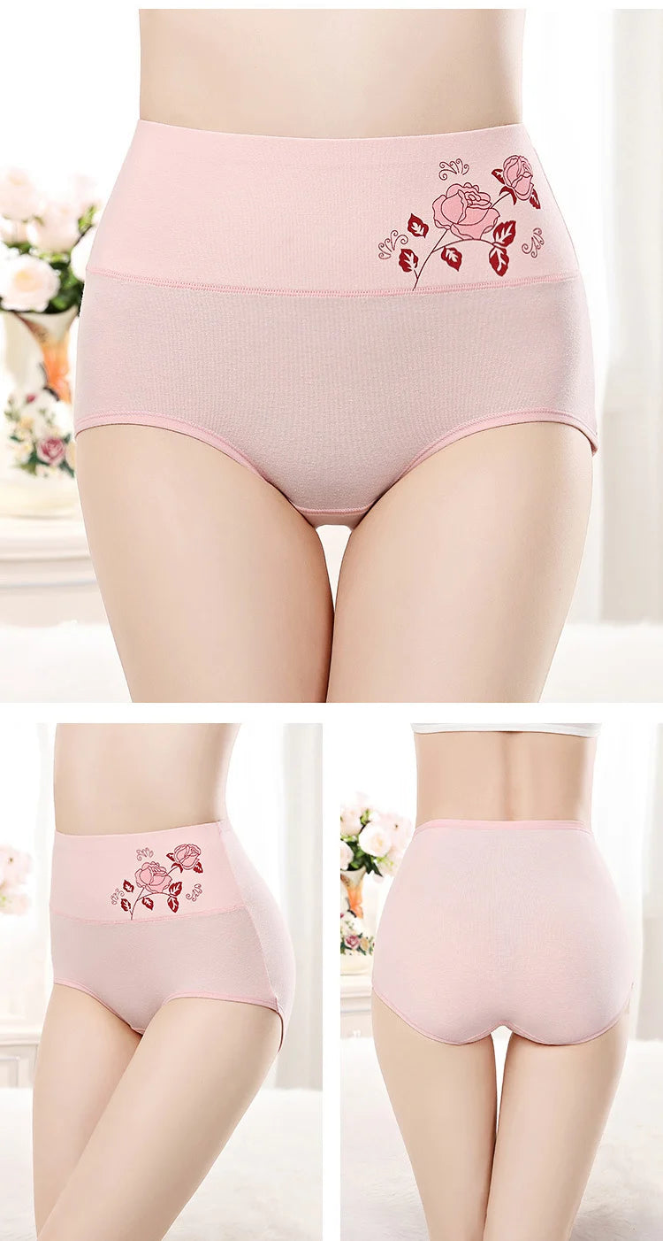 Women's 5XL High Waist Cotton Sexy Printed Panties