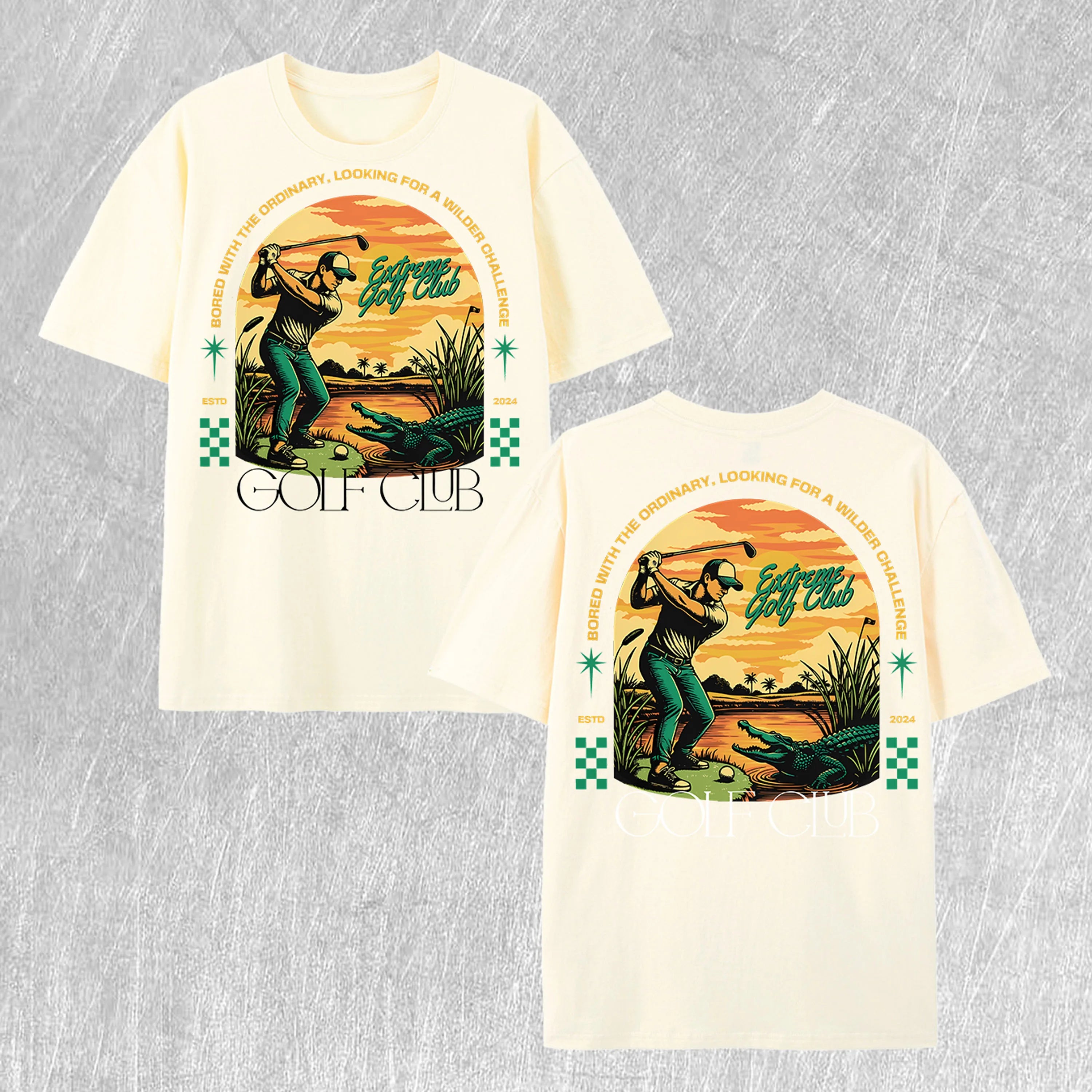 100% Cotton Graphic Golf T-Shirt - 7 Colors