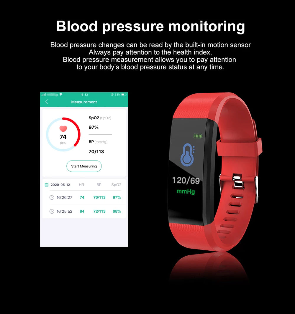 Đồng Hồ Thông Minh 115 Plus Đo Nhịp Tim Chống Nước