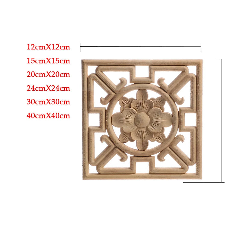 Wood Mouldings Wood Carving Door Onlay Wood Applique Wood Decal Antique Retro Modern Long Leaves Wooden Cabinet Furniture Corner