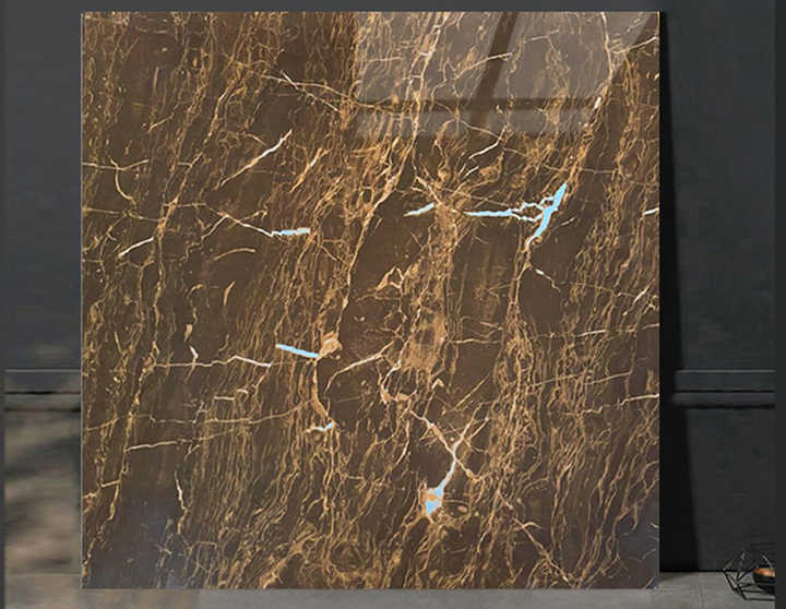 Factory Supply Dark Marble Pattern Ceramic Tiles Porcelain Floor Tiles 80X80 Indoor Artificial Marble Flooring With Marble-Like Pattern 