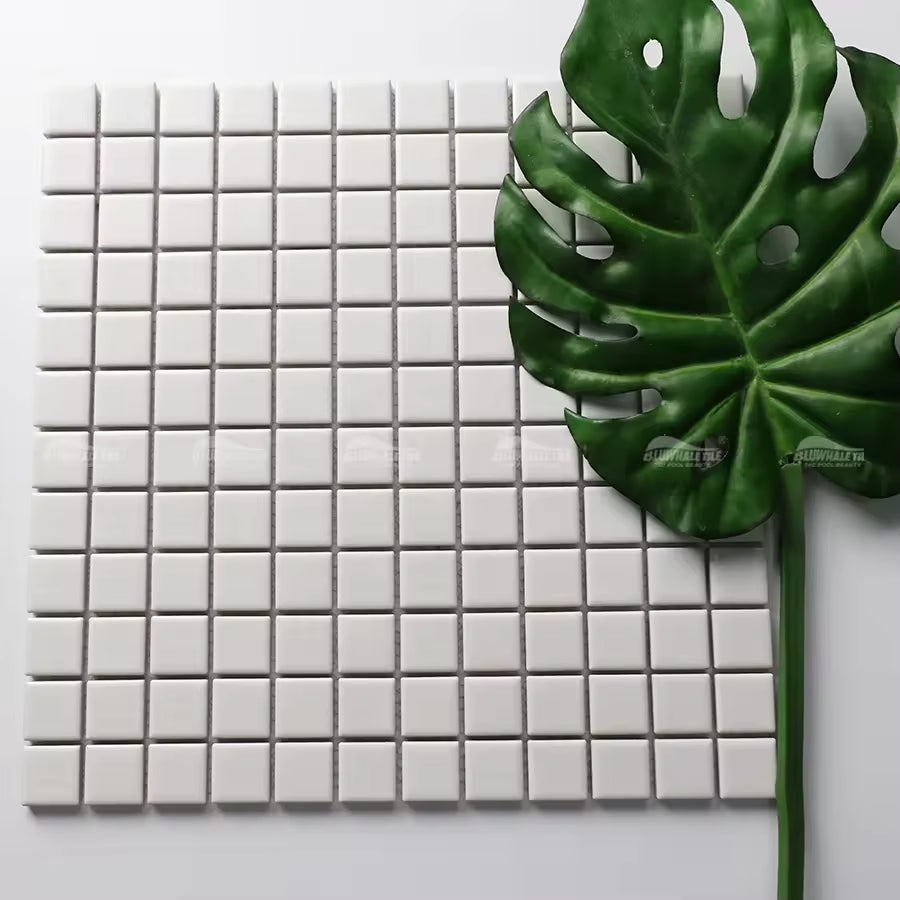 Modern Carrara White Matte Glazed Porcelain Mosaic Wall Tiles 