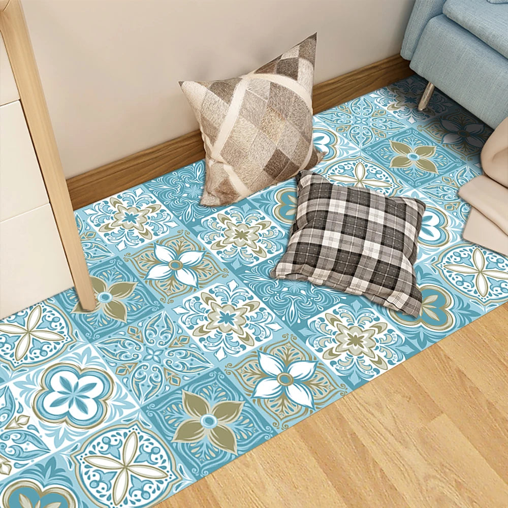 10 Pieces PVC Blue Gray Brick Wall Stickers