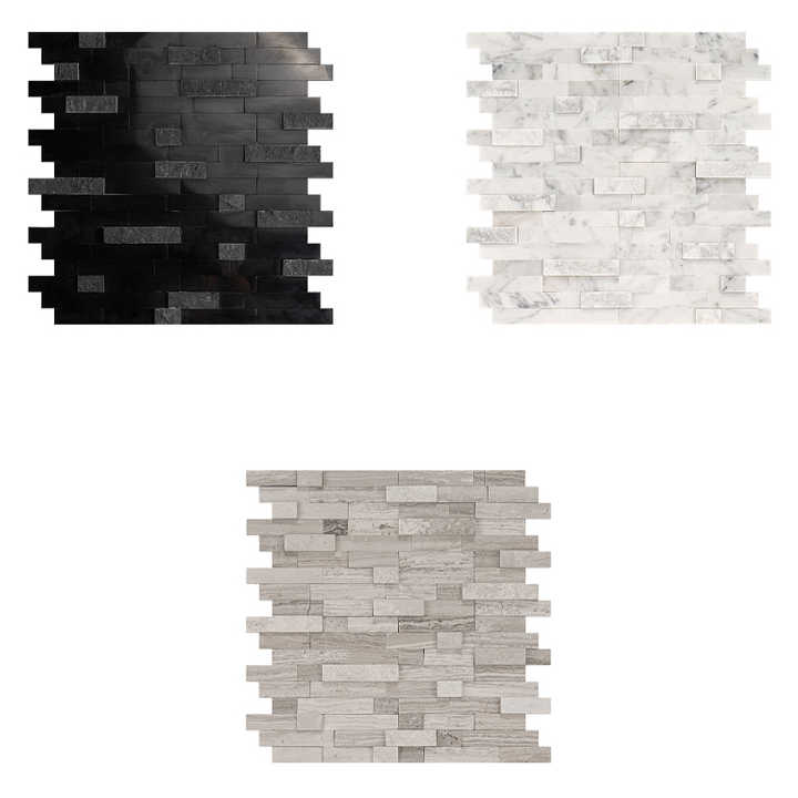 Professional DIY Interior Marble Wall Tiles Luxury 3D Peel and Stick Mosaic Tiles for Interior Decoration 