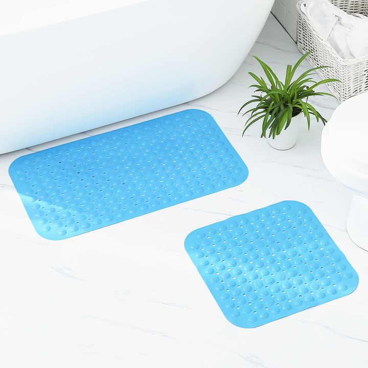 2023 Fashion Waterproof Durable Non-slip PVC Bath Mat With Holes 