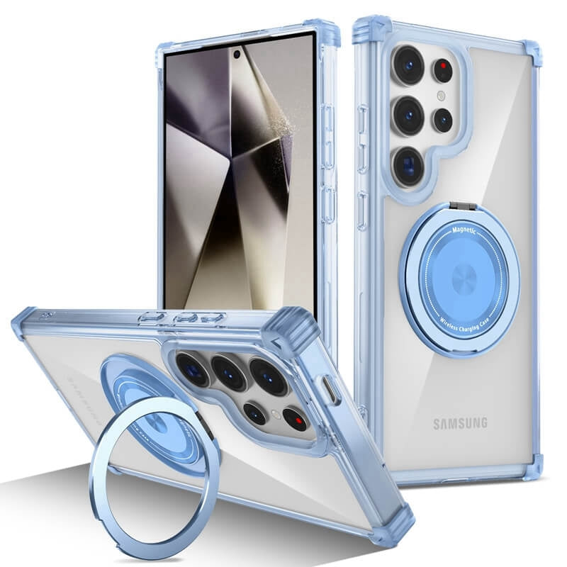 PC+TPU Shockproof Magnetic 360° Rotation Case for Samsung Galaxy S25 Ultra 