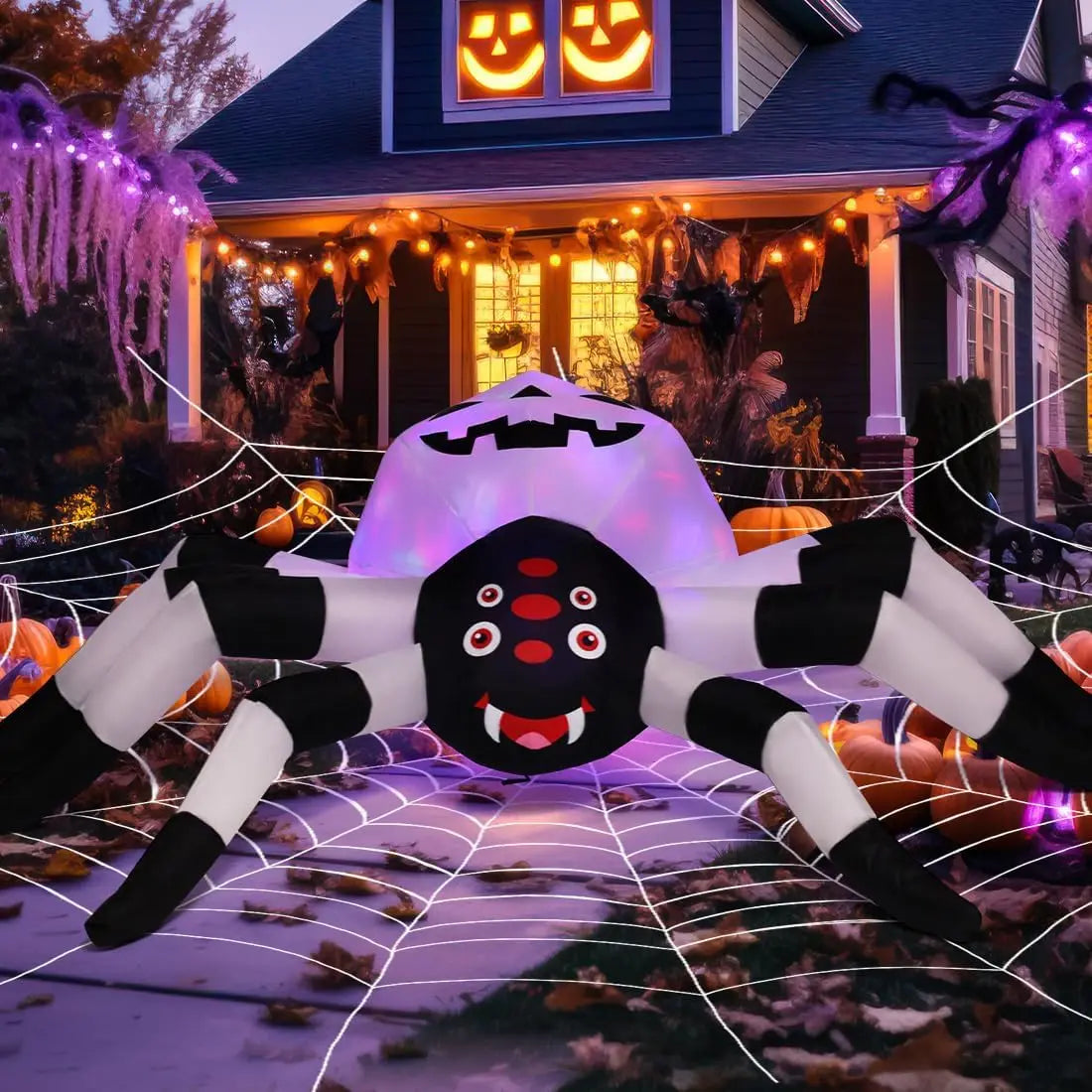 5FT LED Spider Lamp Unique Garden Halloween Decoration