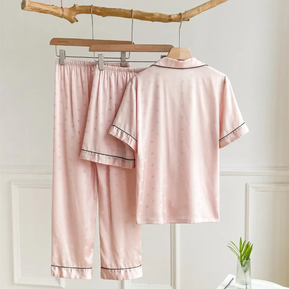 Bộ Đồ Ngủ Nữ Lụa Mát Ba Món Thời Trang Cao Cấp