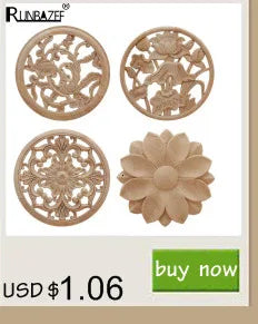 Wood Mouldings Wood Carving Door Onlay Wood Applique Wood Decal Antique Retro Modern Long Leaves Wooden Cabinet Furniture Corner
