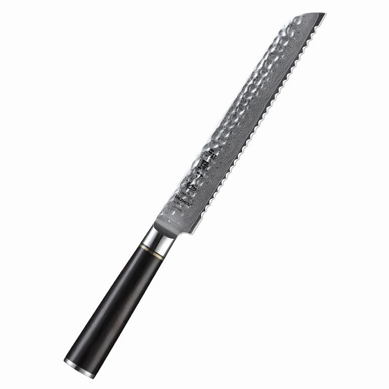Bộ Dao Bếp Nhật HEZHEN - Thép Damascus Tay Cầm Gỗ