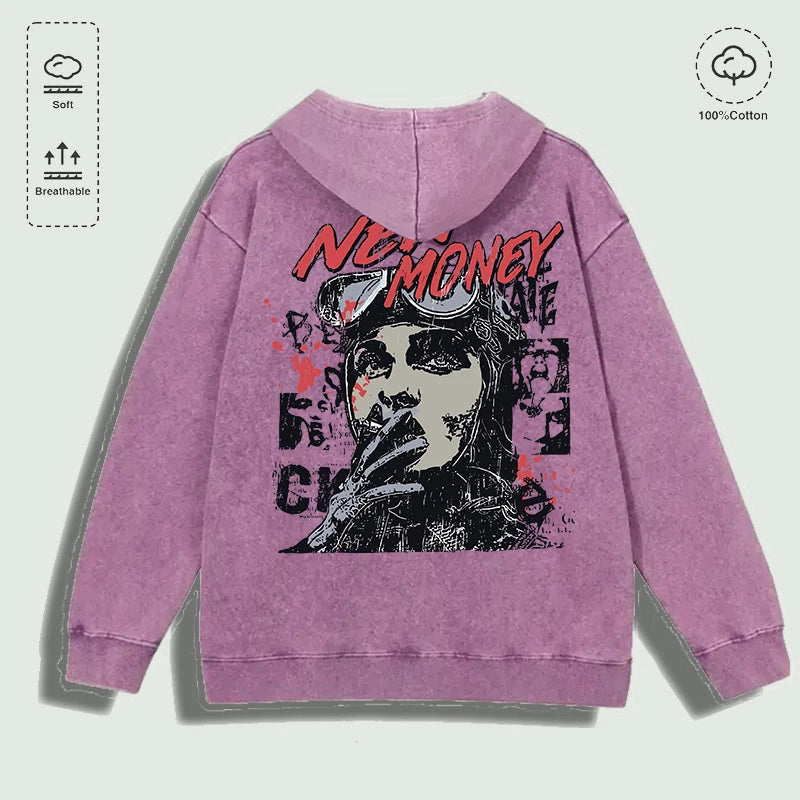 Áo Hoodie Cotton Nữ Phi Công New Money Đa Màu - Daisan Mart