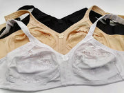 Wire-Free, Molded, Lace Support Bra for Moms