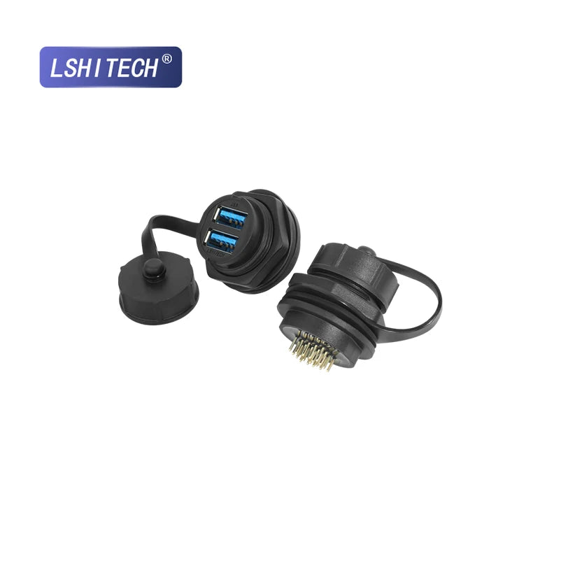 Đầu Nối USB Chống Nước Lshitech Tròn Âm Tường