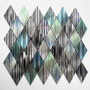 Modern self-adhesive diamond shaped kitchen wall tiles made of aluminum for bathroom kitchen wall decoration Willa 