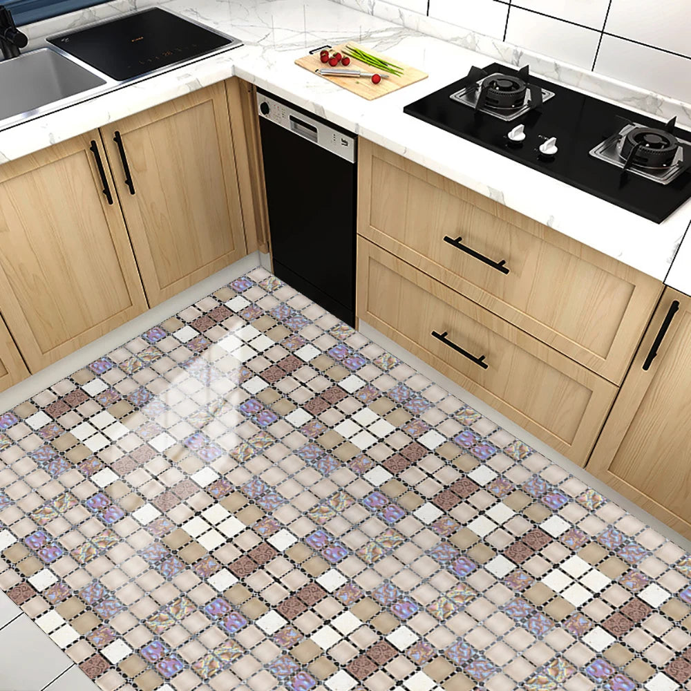 Bộ 10 Miếng Dán Gạch Kính PVC Cho Nhà Bếp & Phòng Tắm