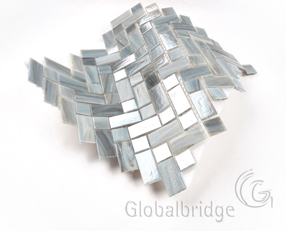 Agate Glass Mosaic Tiles Mixed Unevenly 