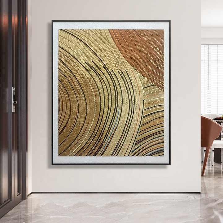 JZ Home Decor 3D Wood Carving Wall Art Multimedia Art Large Artwork Handmade Abstract Wood Painting 