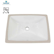 CUPC North America Simple Hotel White Color Wash Hand Porcelain Vessels Ceramic Undermount Bathroom Sink