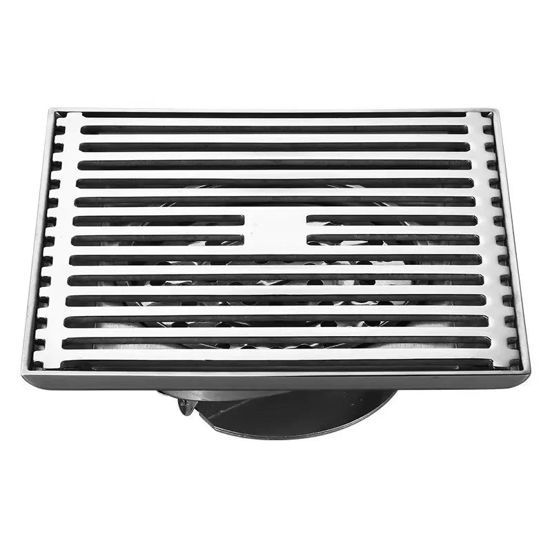 Square Anti-Odor Stainless Steel Bathroom Drains Toilet Balcony Shower Floor Drain With Tile Insert for Balcony Toilet Shower - Daisan Mart