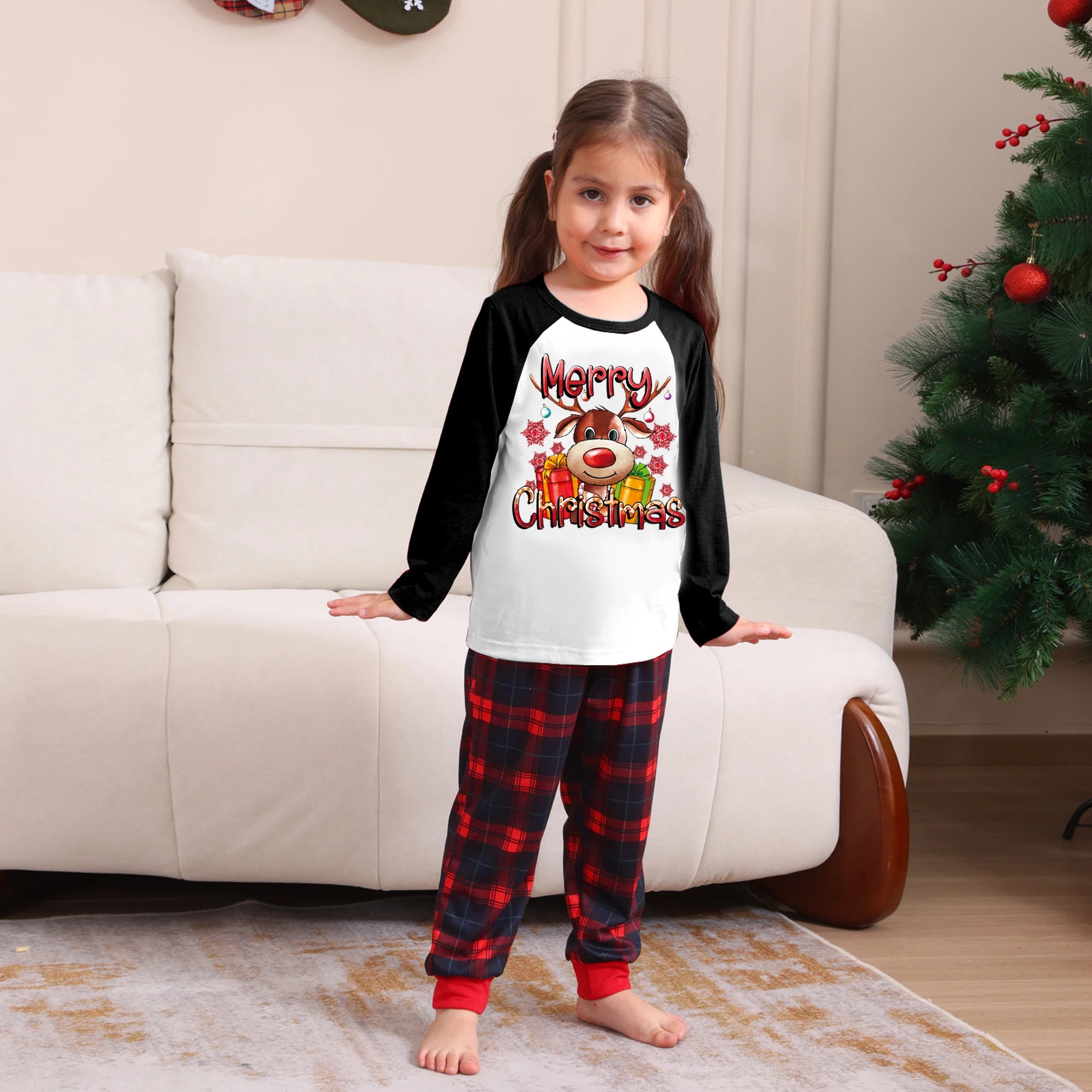 Family Christmas Pajamas Set for Twins