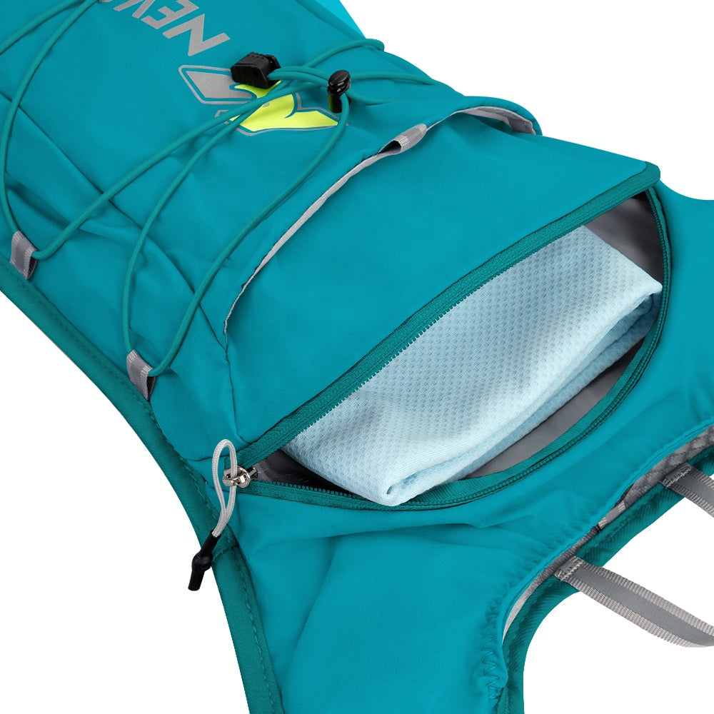 Ba lô đạp xe ngoài trời Unisex có logo tùy chỉnh, lót polyester do nhà máy cung cấp, áo vest và túi chạy marathon