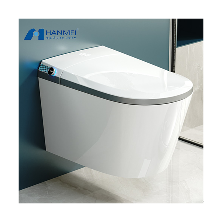 Modern wall-hung toilet, P-shaped concealed toilet 