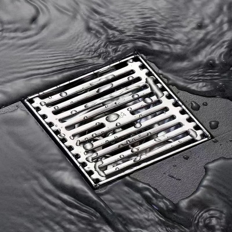 Square Anti-Odor Stainless Steel Bathroom Drains Toilet Balcony Shower Floor Drain With Tile Insert for Balcony Toilet Shower - Daisan Mart