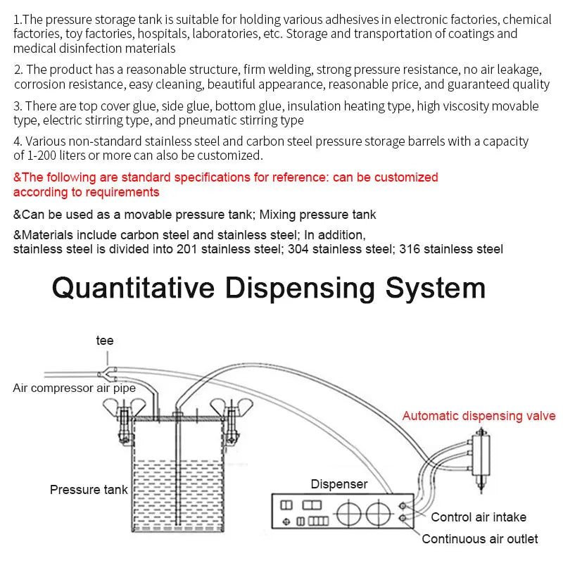 304 Stainless Steel Agitating Spray Paint Pressure Pot Tank with 20L 25L Air Powered Agitator Automatic Mixing Pressure Vessel - Daisan Mart