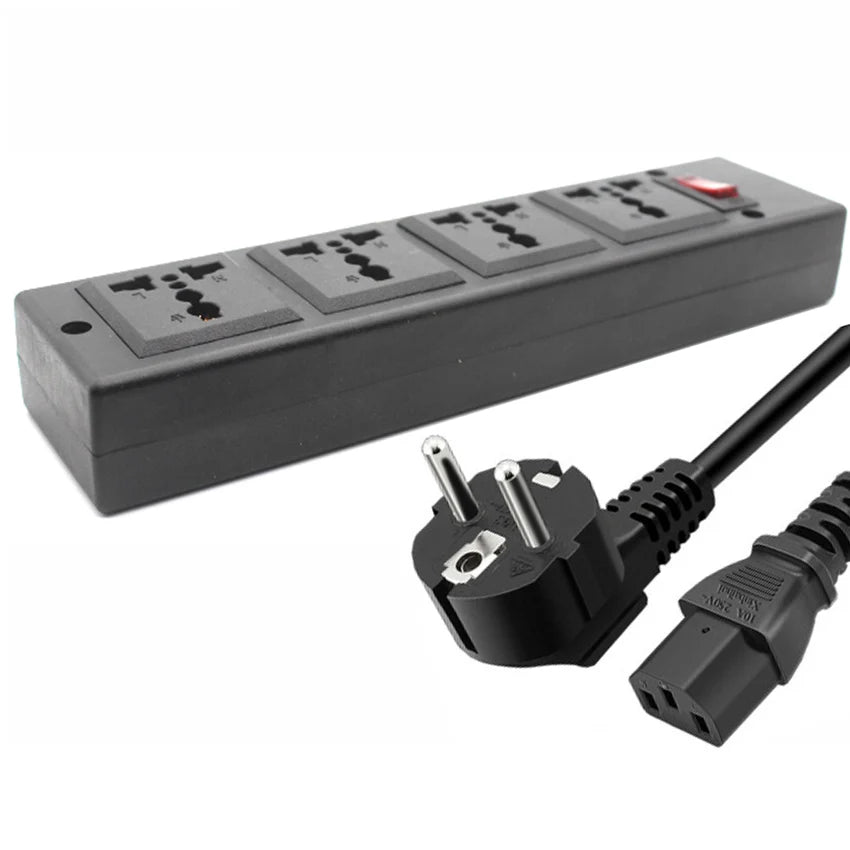 Ổ cắm đa năng 4 lỗ 13A có dây nguồn C14 đa chuẩn - Daisan Mart