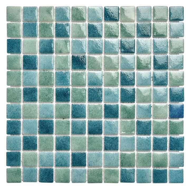 Modern rainbow colored glass mosaic tiles 4mm thick for villa swimming pool bathroom wall floor 