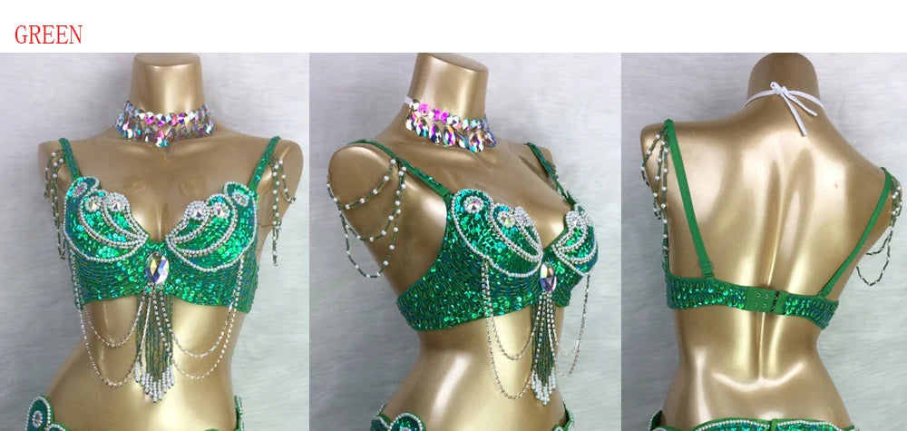 Áo Bra Múa Bụng Đính Hạt Sequin Gợi Cảm Sân Khấu - Daisan Mart