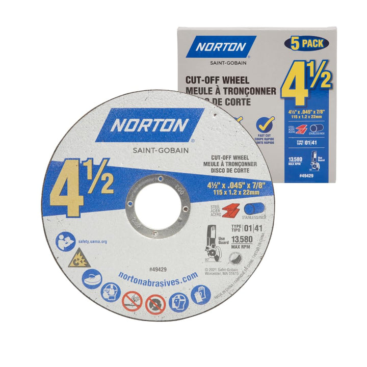 Norton Iron 4-1/2 Cutting Disc