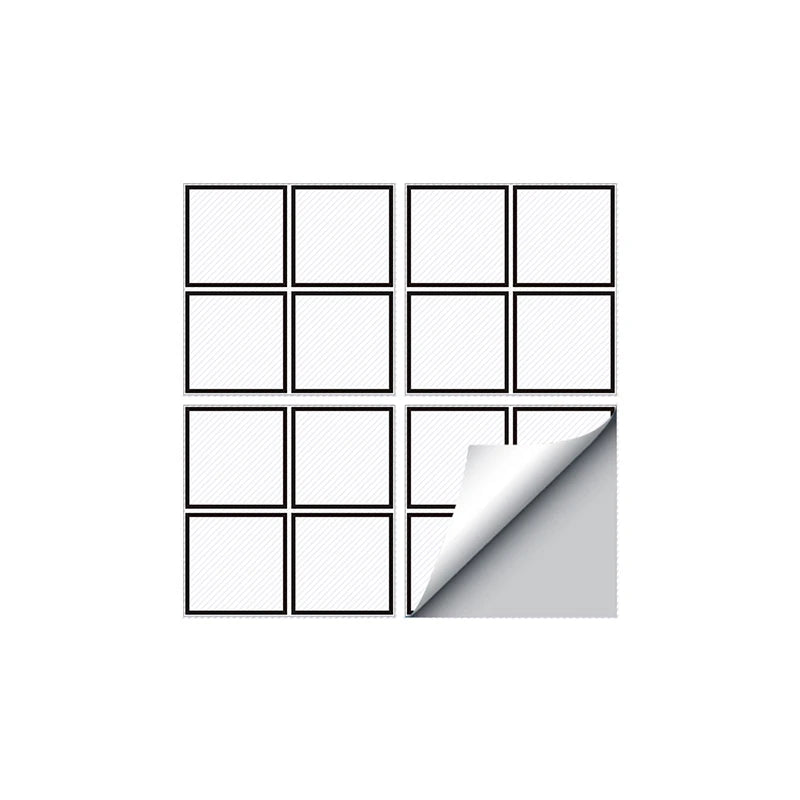 Classic European Black And White Tile Floor Stickers 3D Adhesive Kitchen Corridor Decoration Wallpaper Waterproof
