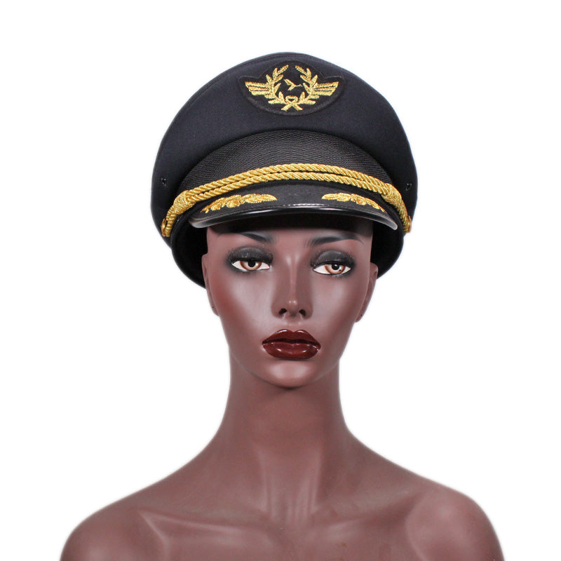 Mũ Sĩ quan Hải quân và Sĩ quan Đức Đỉnh phẳng bằng Polyester Cotton tùy chỉnh, dùng cho Tiệc ngoài trời Cosplay - Daisan Mart