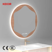 Kidoir OEM ODM Star Shape Smart Mirror with LED Light for Bathroom,Custom LED Makeup Mirror with LED Light 